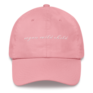 Pink Minimal 'Vegan Wild Child' Dad Hat